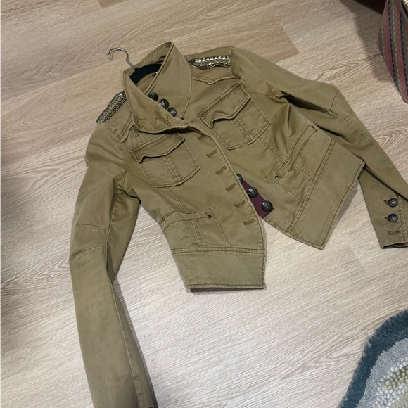 Free People Jackets & Blazers - Free People Tan Utility Jacket